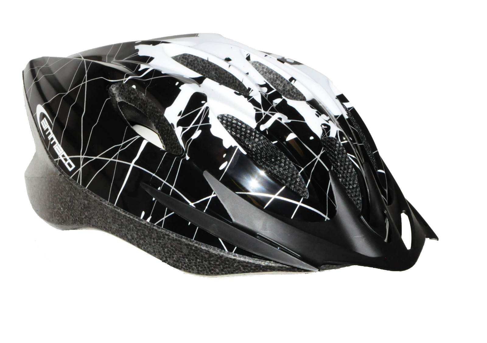 Ammaco Mens Helmet Black and White